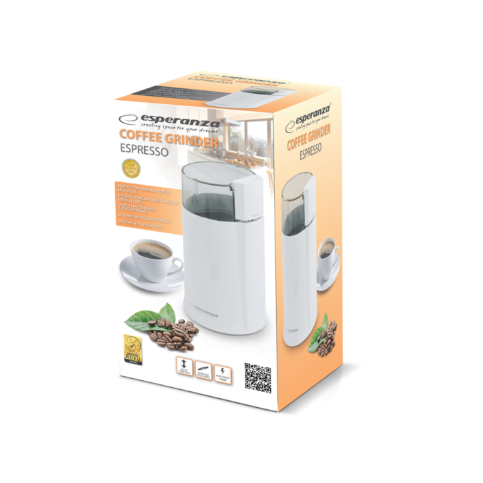ESPERANZA COFFEE GRINDER ESPRESO WHITE ყავის საფქვავი - Image 5