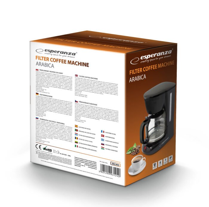 ESPERANZA FILTER COFFEE MAKER ARABIKA 1.8L  ყავის აპარატი - Image 7