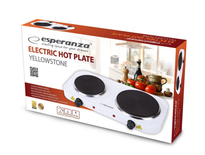 ESPERANZA ELECTRIC HOT PLATE YELLOWSTONE ელექტრო ქურა
