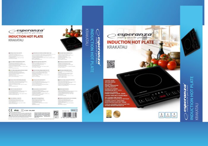 ESPERANZA INDUCTION HOT PLATE KRAKATAU ინდუქციური ელექტრო ქურა - Image 5