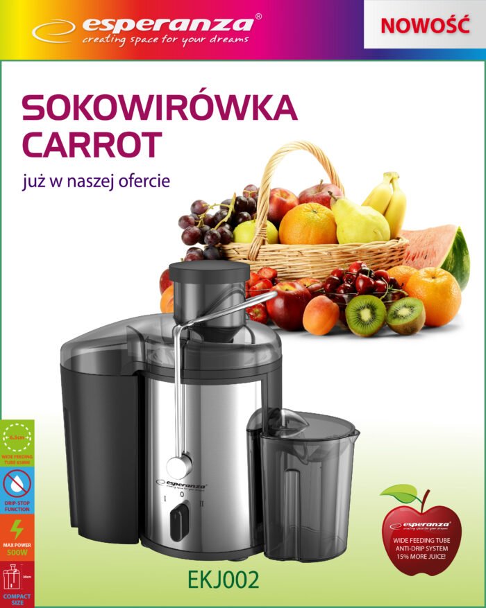 ESPERANZA JUICE MAKER CARROT წვენსაწური - Image 9