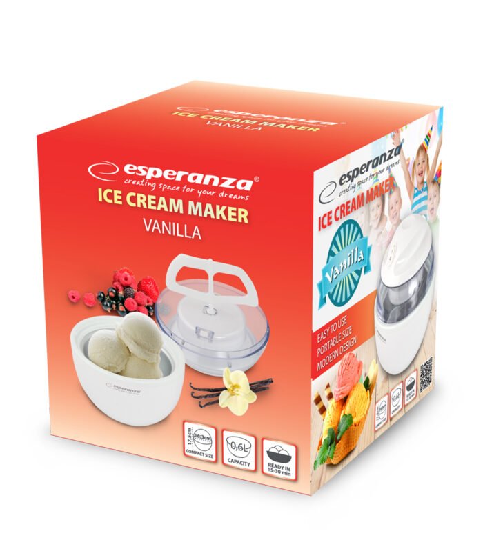 ESPERANZA ICE CREAM MAKER VANILLA WHITE, ნაყინის აპარატი - Image 5